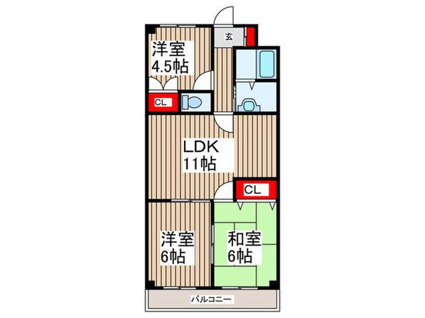 メゾントミタの物件間取画像